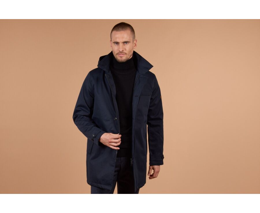 Trench matelassé homme Navy foncé  - AURESTILDE