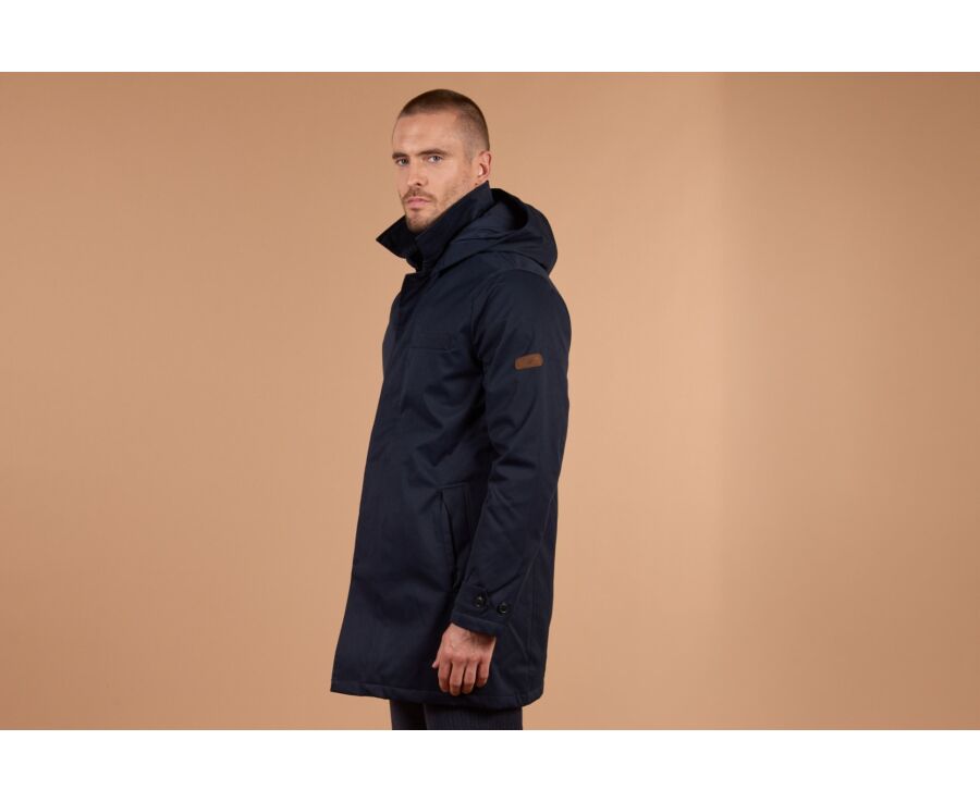 Trench matelassé homme Navy foncé  - AURESTILDE