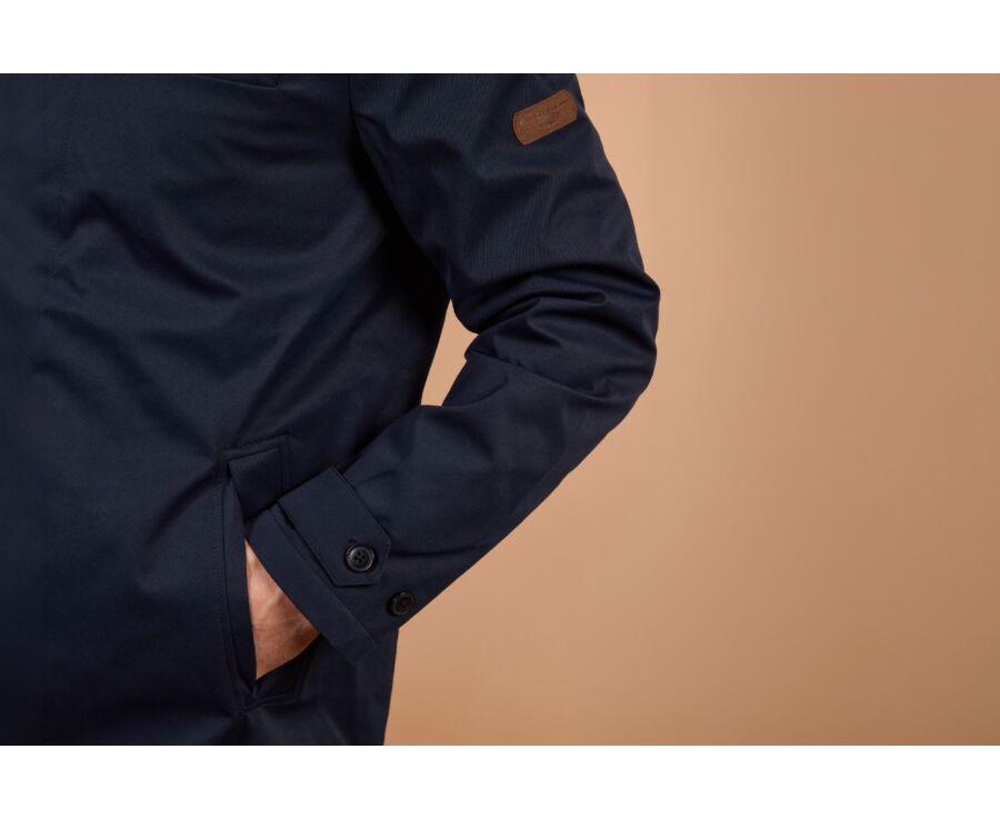 Trench matelassé homme Navy foncé  - AURESTILDE