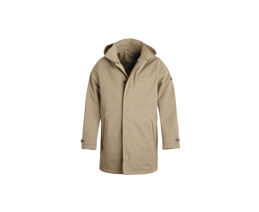 Trench matelassé homme Beige Foncé  - AURESTILDE