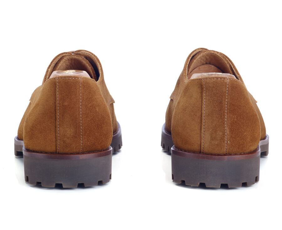 Derbies homme Velours Chamois semelle gomme crantée - BUSHEY GOMME