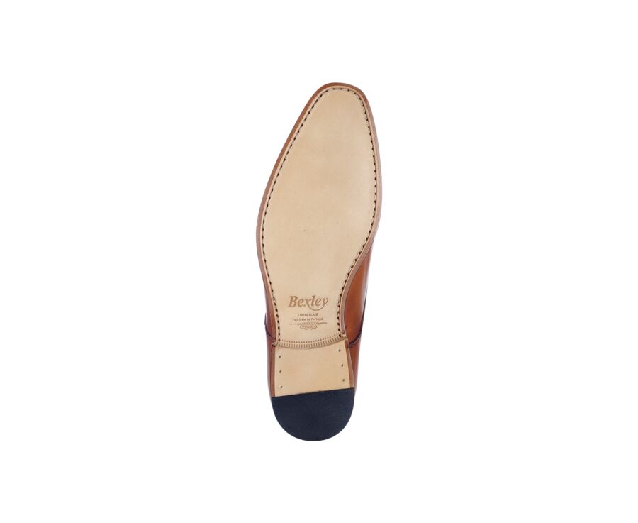 Chaussures homme double boucle Gold Patiné - CHEDINGTON