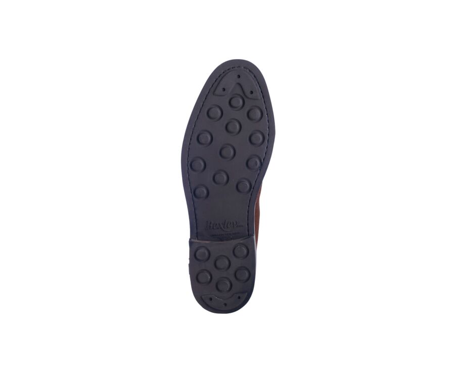 Low boots homme Velours Havane - GREENWICH GOMME CITY II