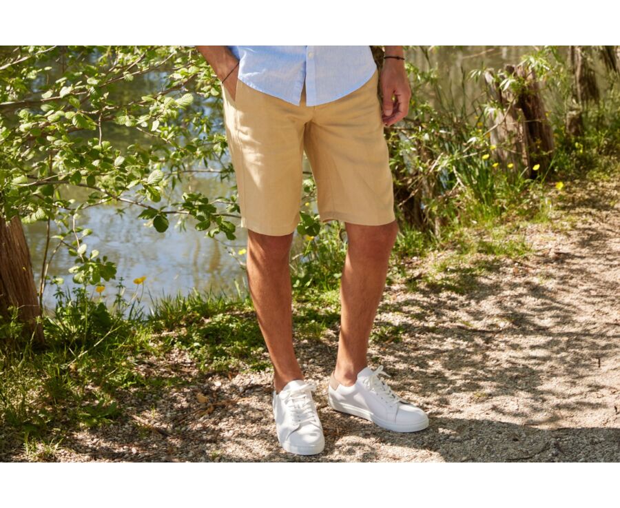 Bermuda lin Beige  - BORYS