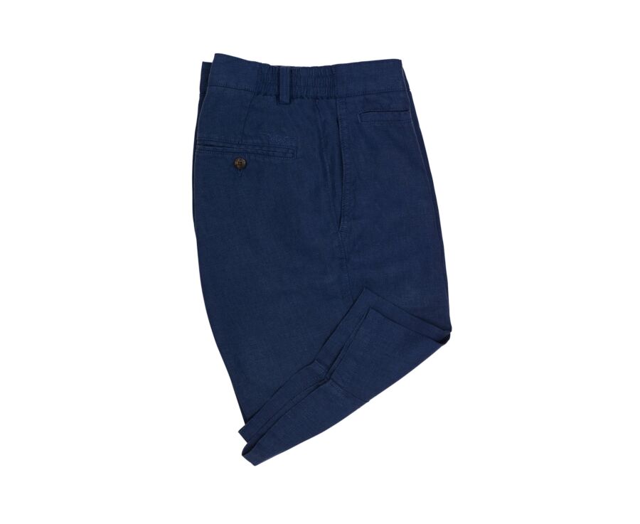 Bermuda lin Bleu Indigo - BORYS