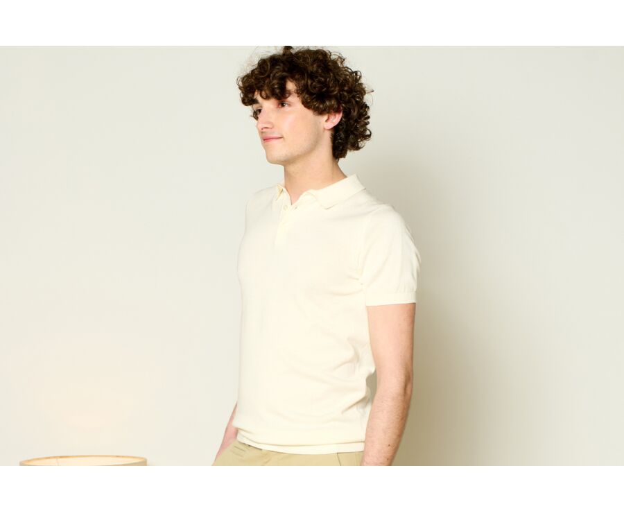 Polo homme Ecru - BRAIDEN