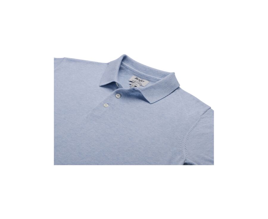 Polo homme Bleu Ciel Chiné - BRAIDEN