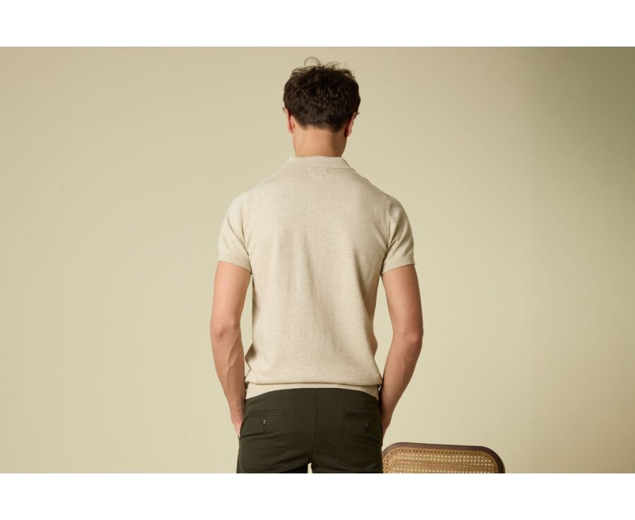 Polo habillé homme Beige Chiné - BRAIDEN