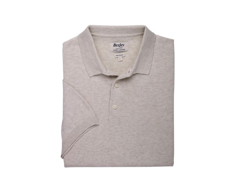 Polo habillé homme Beige Chiné - BRAIDEN