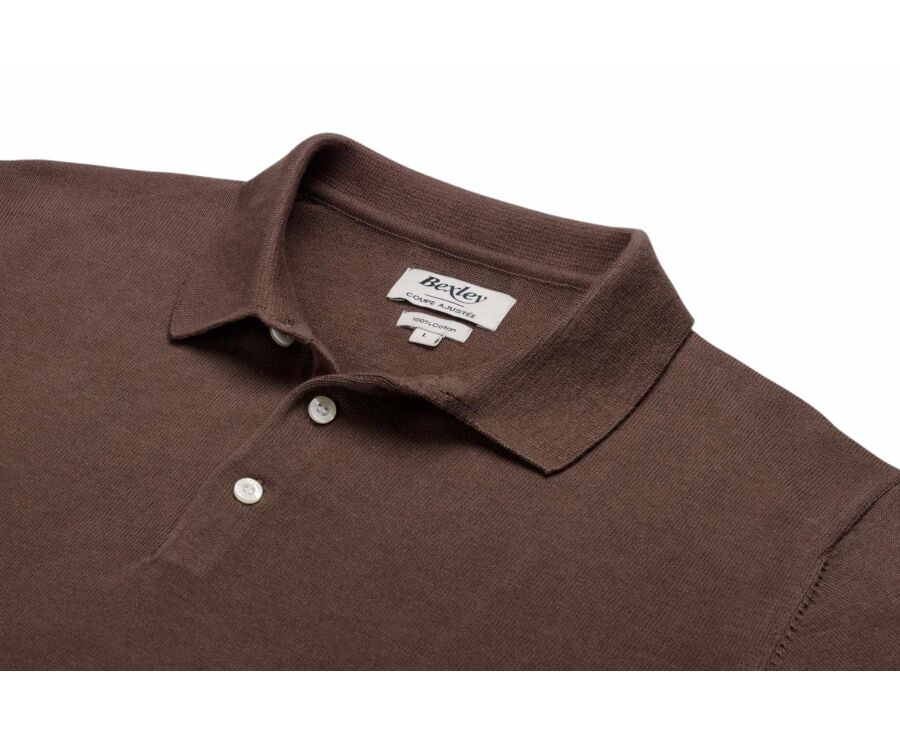 Polo habillé homme Cacao - BRAIDEN