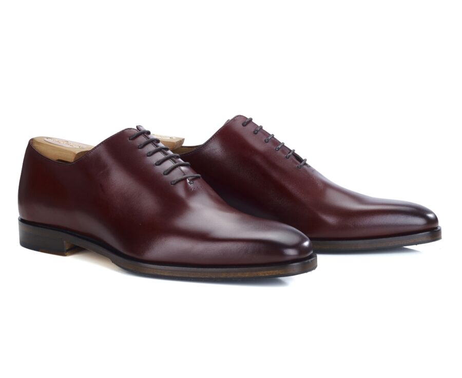 Richelieu homme Bordeaux Vif II semelle cuir avec patin - BELLAGIO PATIN