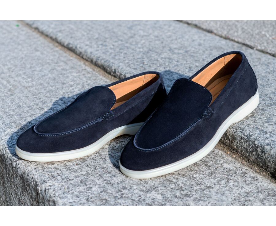 Mocassin homme - Velours Marine - MANASOTA III