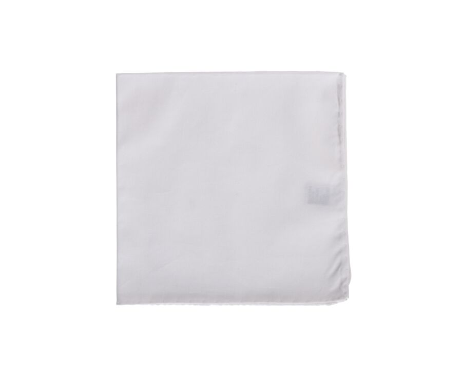 Pochette costume homme coton unie Blanc
