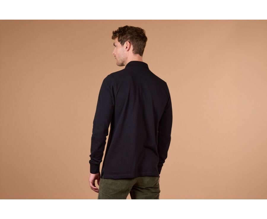 Polo manches longues homme Noir - ALEC II ML
