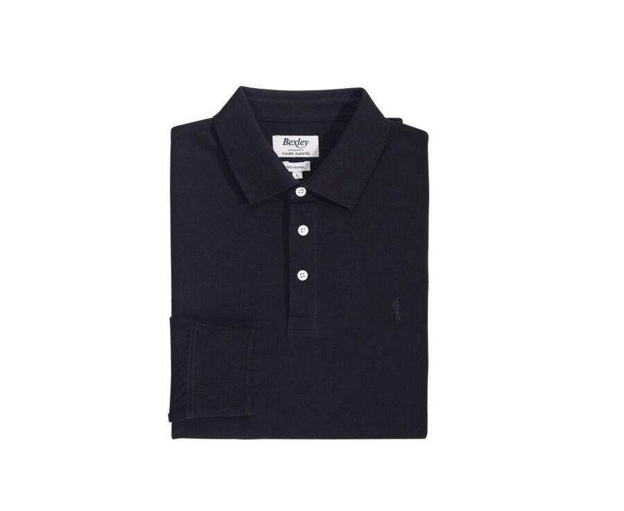 Polo manches longues homme Noir - ALEC II ML