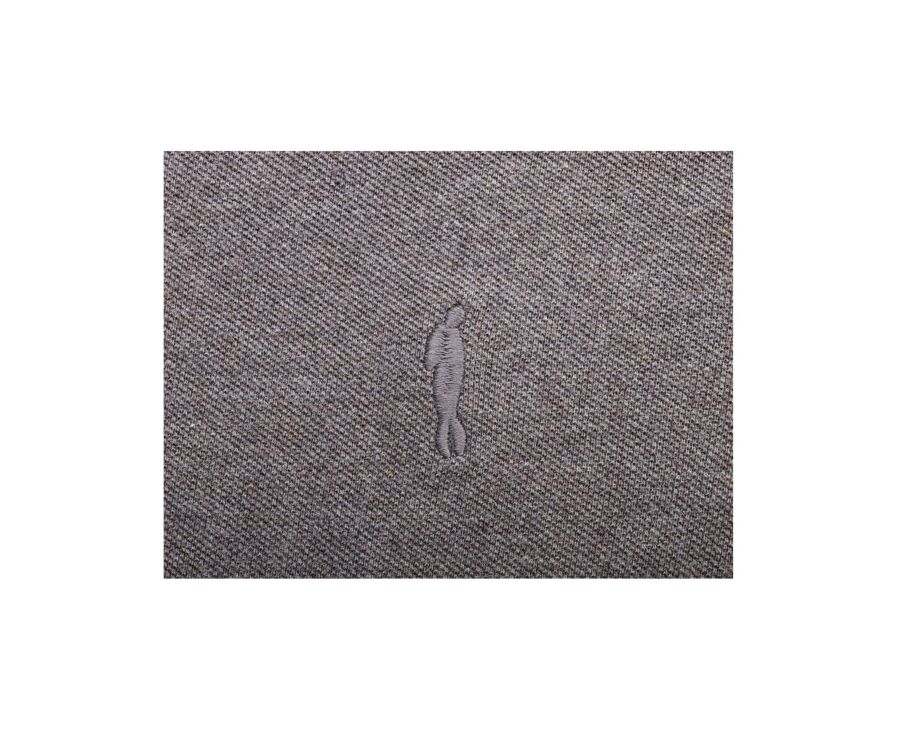 Polo manches longues homme Taupe chiné - ALEC II ML