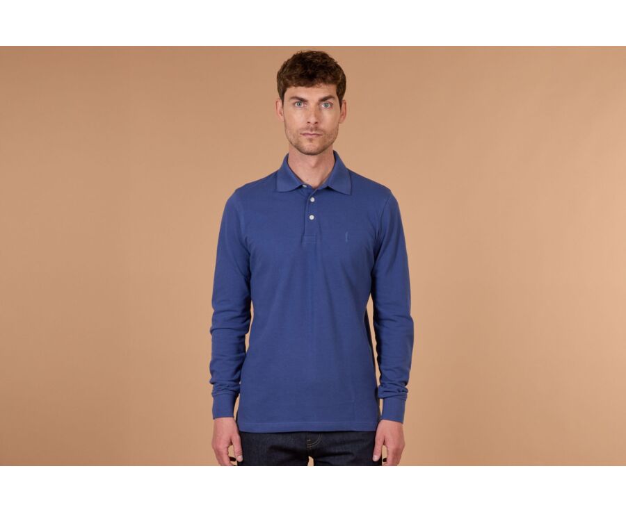 Polo manches longues homme Bleu Royal - ALEC II ML