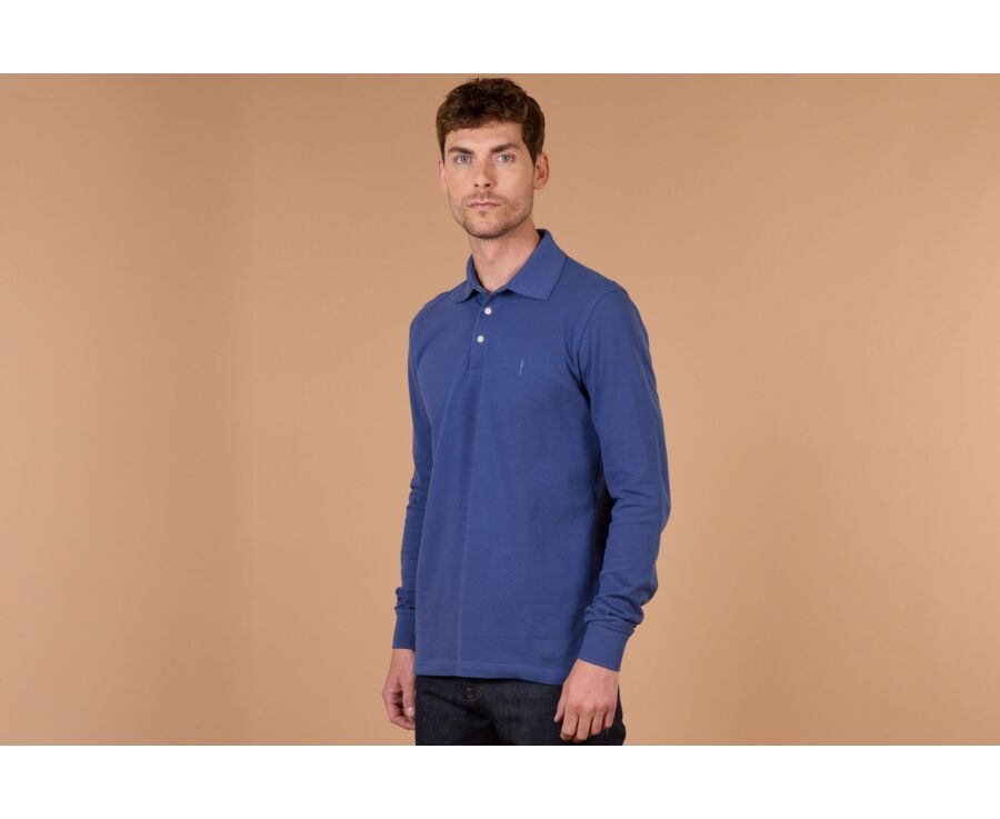 Polo manches longues homme Bleu Royal - ALEC II ML