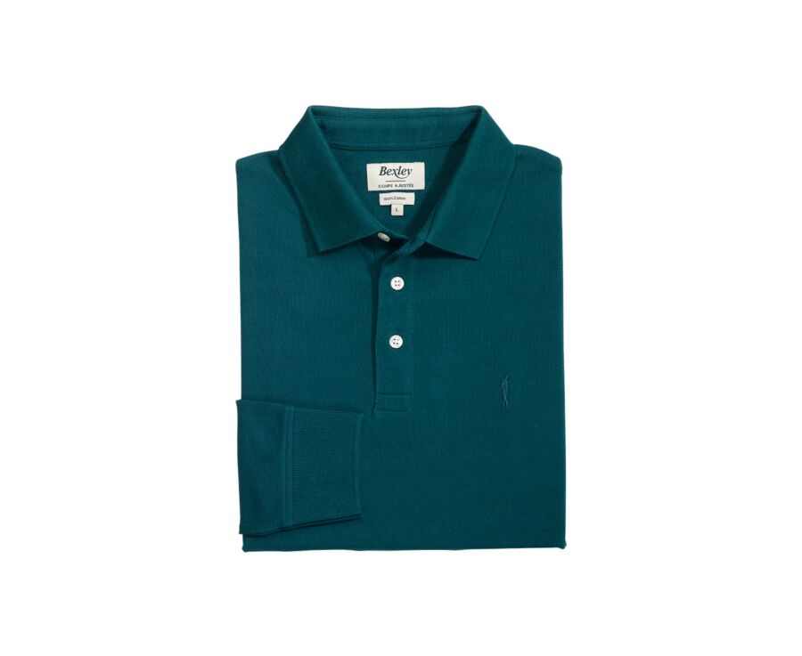 Polo manches longues homme - Vert Foncé - ALEC II ML