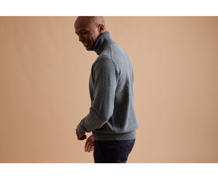 Pull col roulé homme Vert chiné - KENNERIC