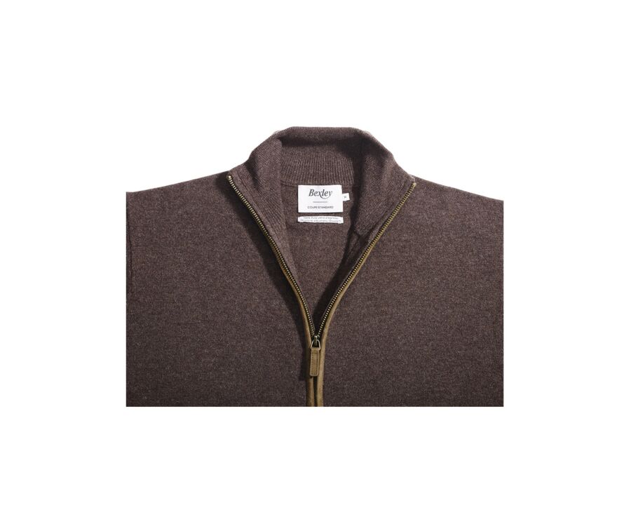 Gilet homme laine Chocolat Foncé - KANTHER