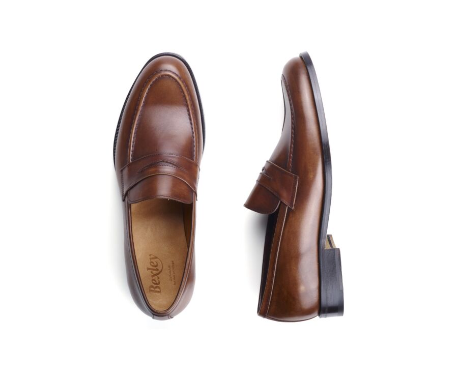 Mocassin pour Homme Cognac Patiné - DIXTON