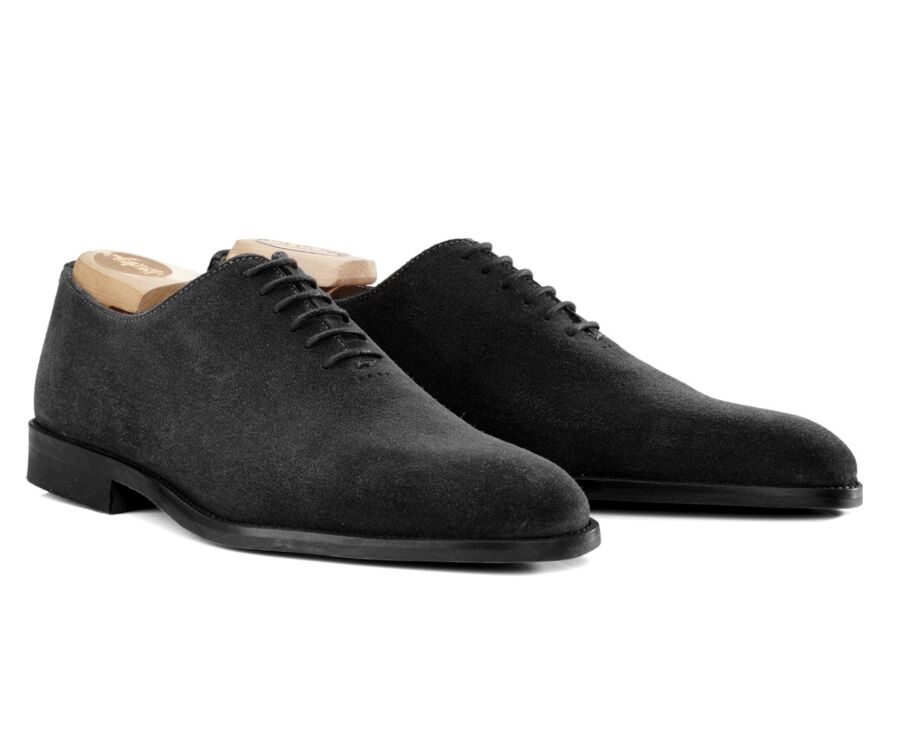 Richelieu Velours Noir semelle gomme - PETER GOMME VILLE