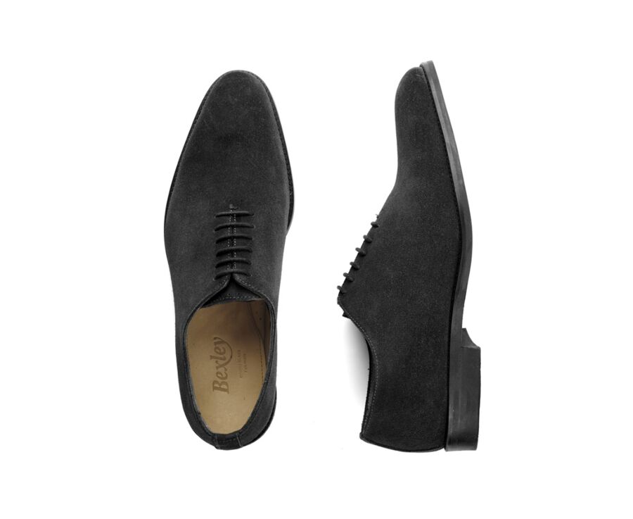 Richelieu Velours Noir semelle gomme - PETER GOMME VILLE