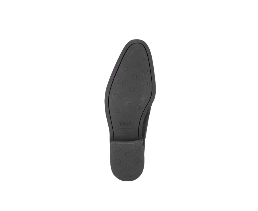 Richelieu Velours Noir semelle gomme - PETER GOMME VILLE