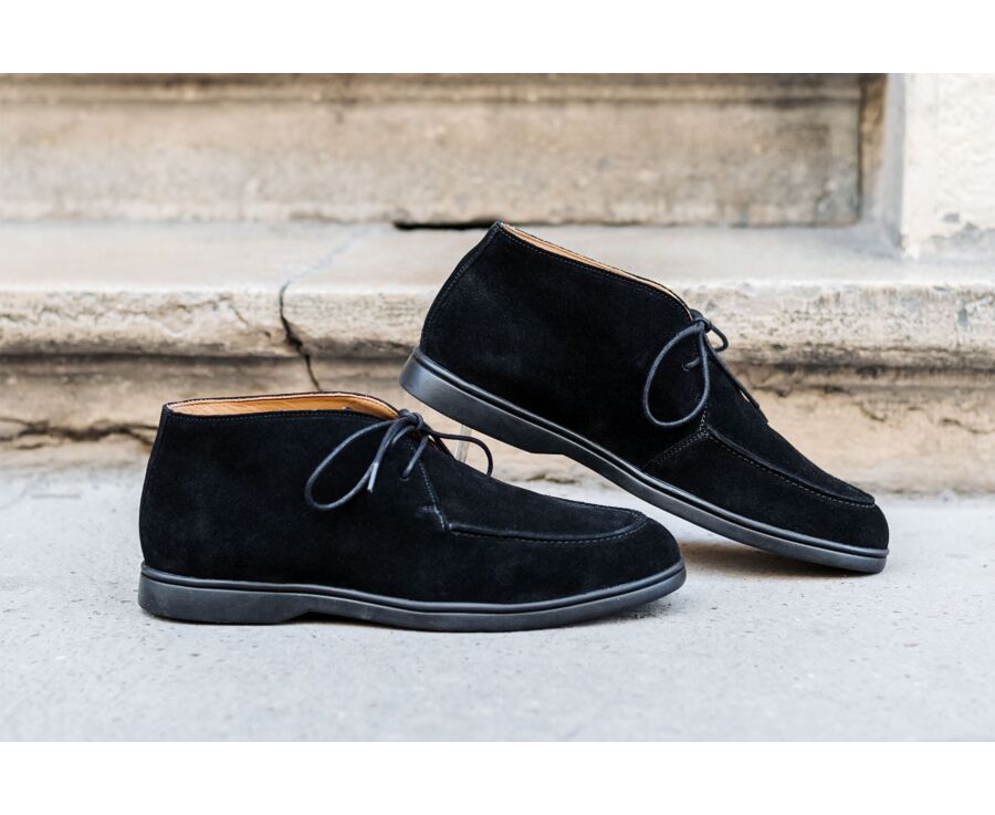 Bottines casual homme Velours Noir - SERENOA