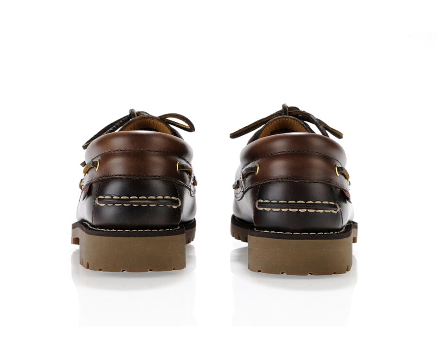 Chaussures bateau homme cuir Marron Foncé - BOCA RATON II