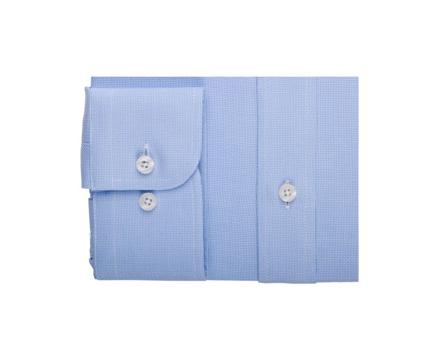 Chemise coton bleu clair - Col français - ANSBERT