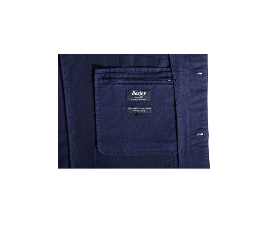 Veste de peintre coton/lin Bleu Navy - FAUSTINIEN