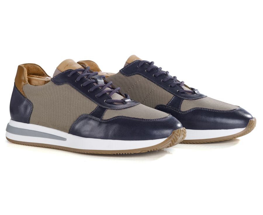 Sneakers homme - Réglisse Patiné et Kaki - NIRRANDA II