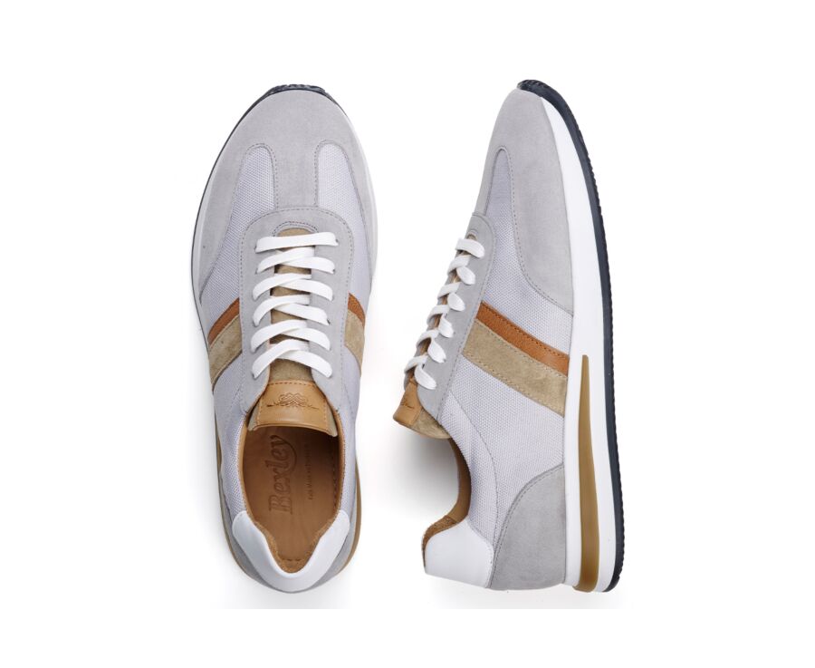 Sneakers homme Gris Clair et Beige  - KEILIRA