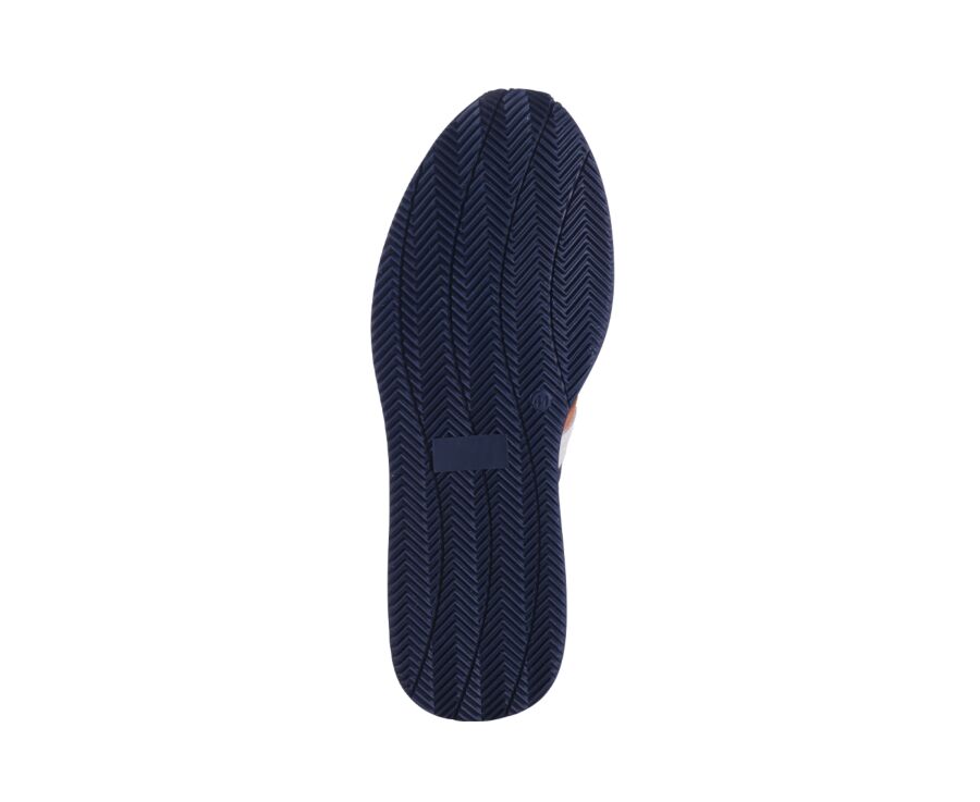 Sneakers homme Velours Marine et Blanc - KEILIRA