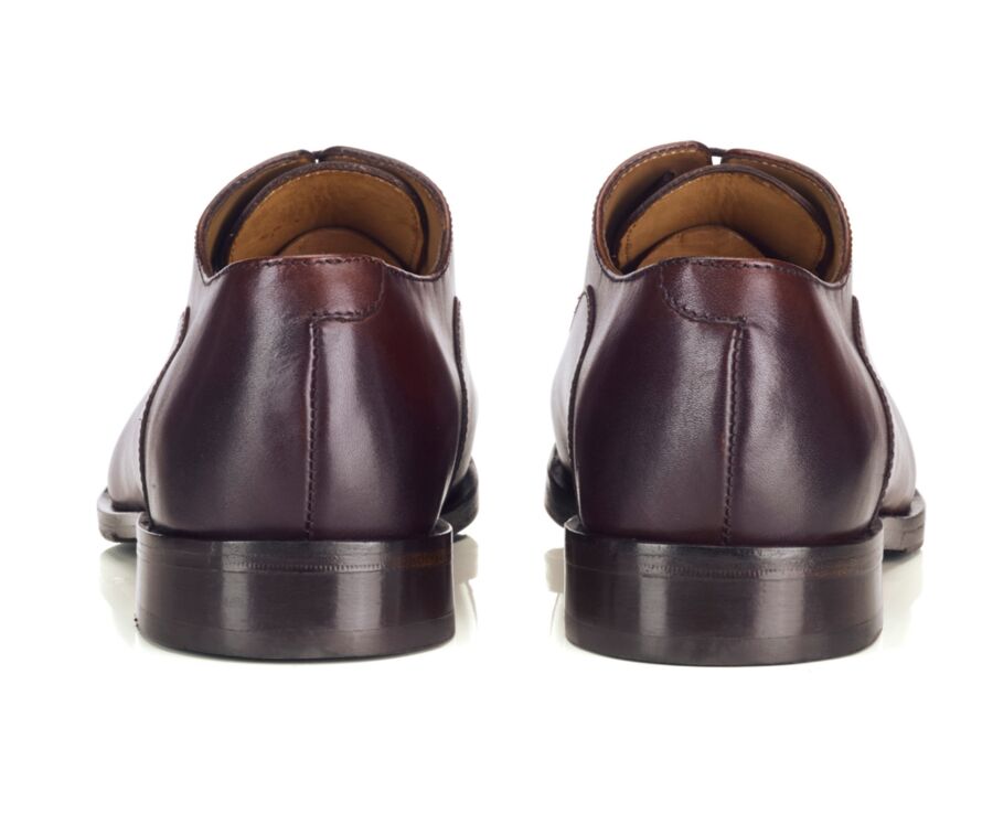 Richelieu homme patiné chocolat semelle cuir - GRAKLEY