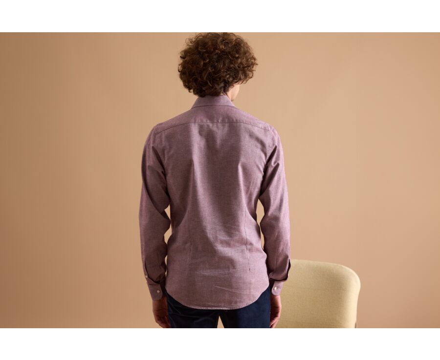 Chemise Flanelle coton Rouge Chiné - RILDEBERT