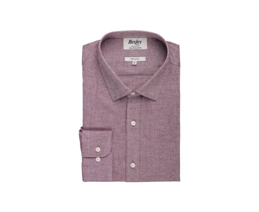 Chemise Flanelle coton Rouge Chiné - RILDEBERT