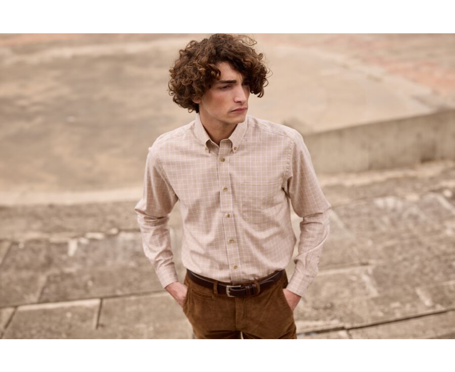 Chemise Beige et Blanc  - VALDEN
