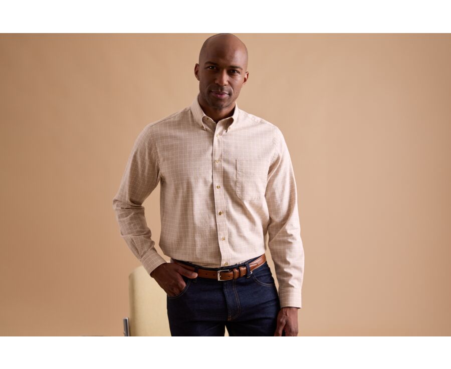 Chemise Beige et Blanc  - VALDEN