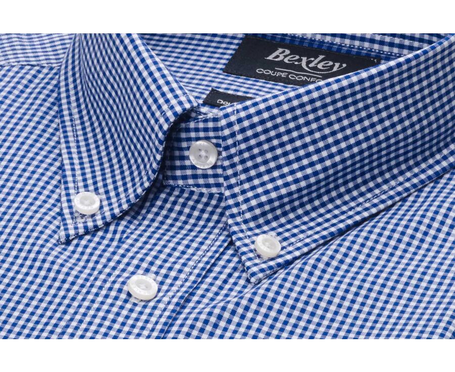 Chemise bleu carreaux blanc - JACEN