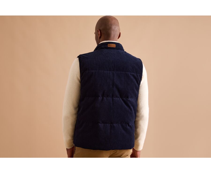 Doudoune en velours pour homme - Navy - HILMAR