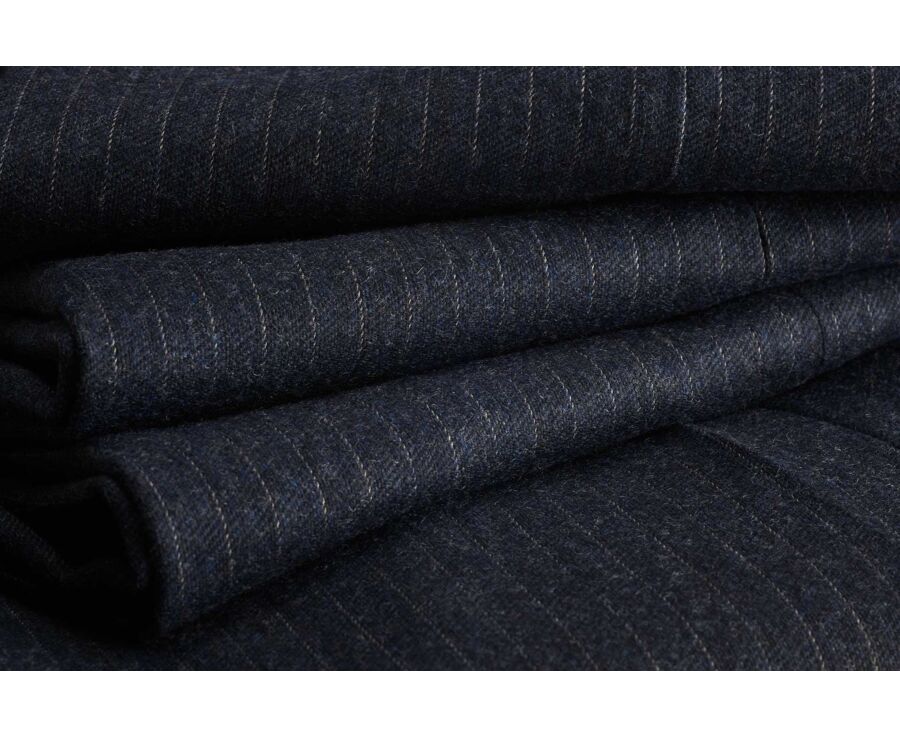 Pantalon de costume homme à rayures navy et gris - LAURIAN