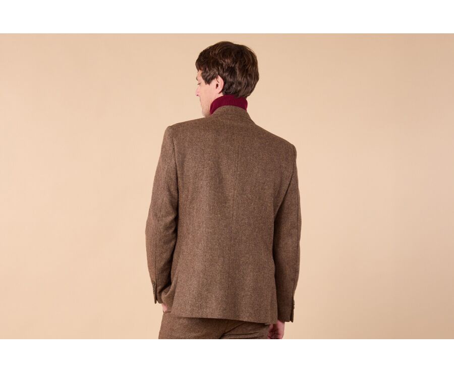 Blazer homme Chevron Marron - LAURIAN