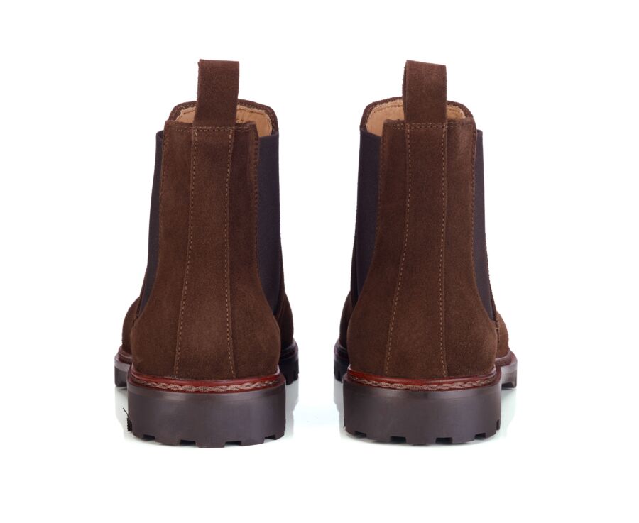 Chelsea boot homme en velours chocolat - WALTERSTON GOMME