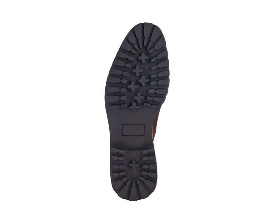 Chelsea boot homme en velours chocolat - WALTERSTON GOMME