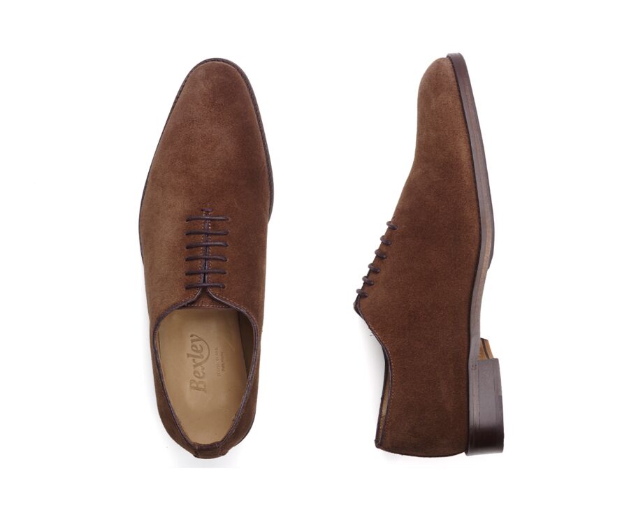 Richelieu homme - Velours Havane - STANFORD GOMME
