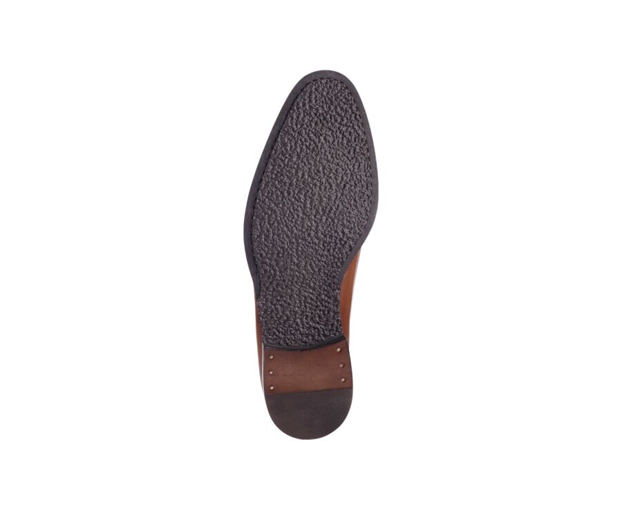 Richelieu homme - Velours Havane - STANFORD GOMME