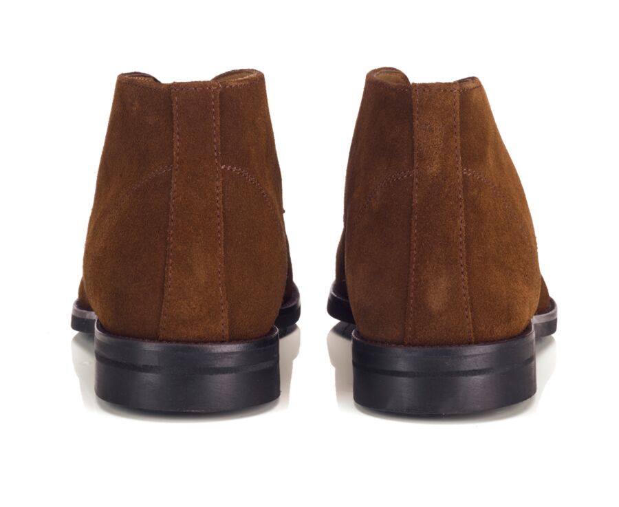 Derby boot homme 3 œillets velours havane - WATFORD II GOMME CITY